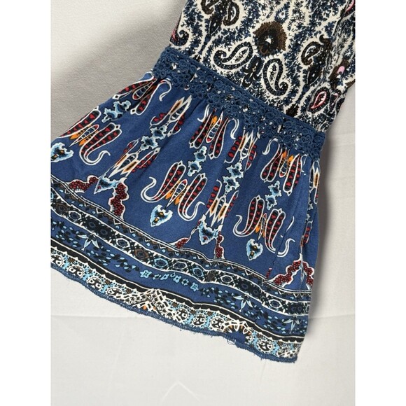 One World Womens Multi-Color Bohemian V-Neck Dress Size 2X - Picture 4 of 8